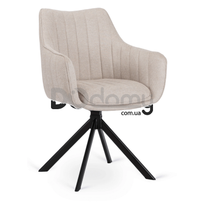 Поворотне крісло MEBEL ELITE MUMBAI Кремовий, фото 4