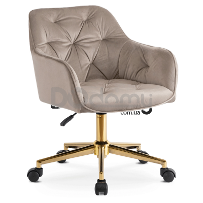 Офісне крісло MEBEL ELITE KONOR Бежевий / Золотий, фото 1