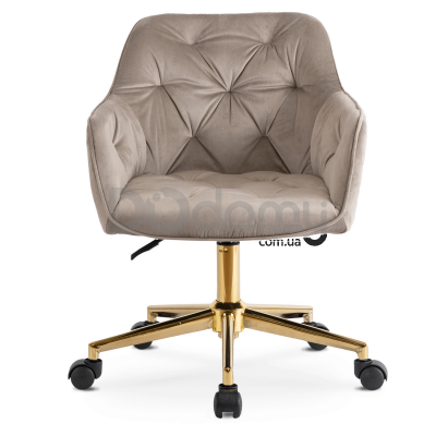 Офісне крісло MEBEL ELITE KONOR Бежевий / Золотий, фото 2