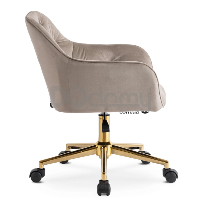 Офісне крісло MEBEL ELITE KONOR Бежевий / Золотий, фото 3