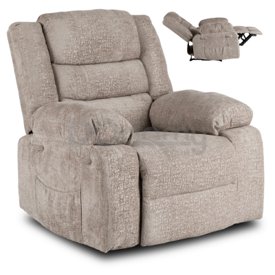 Крісло реклайнер MEBEL ELITE ARTURO Welurowy Бежевий, фото 1