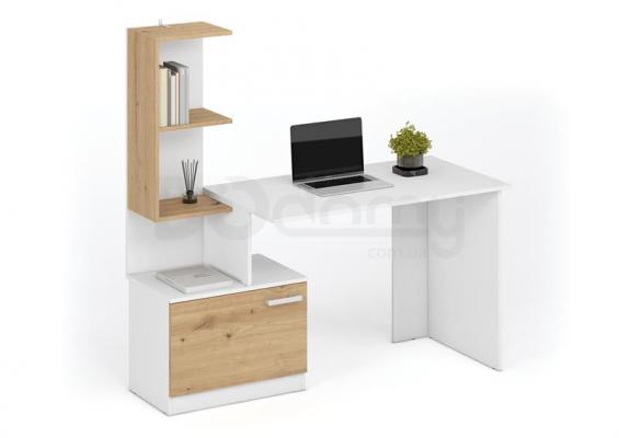 Письмовий стіл Halmar Miso білий / дуб артизан, фото 8