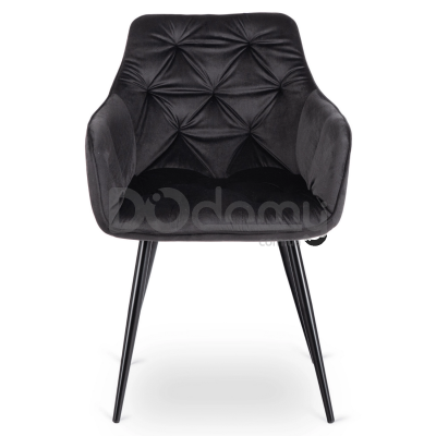 Крісло MEBEL ELITE MODESTO Чорний велюр, фото 2