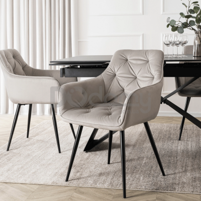 Крісло MEBEL ELITE MODESTO Сірий велюр, фото 1