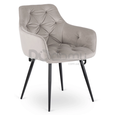 Крісло MEBEL ELITE MODESTO Сірий велюр, фото 4