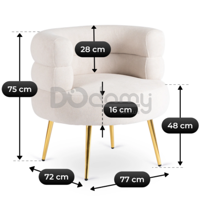 Крісло MEBEL ELITE PRESTON Кремовий, фото 7