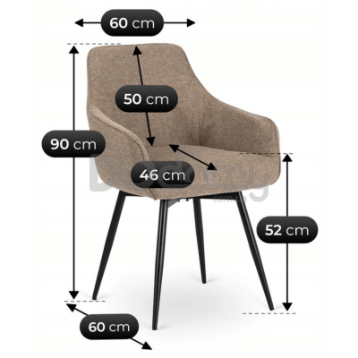 Стілець MEBEL ELITE LARISA Бежевий, фото 5