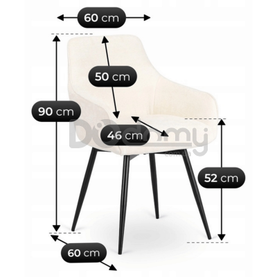 Стілець поворотний MEBEL ELITE LARISA Кремовий, фото 5