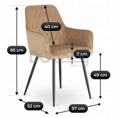 Крісло MEBEL ELITE BRESSO Бежевий, фото 5