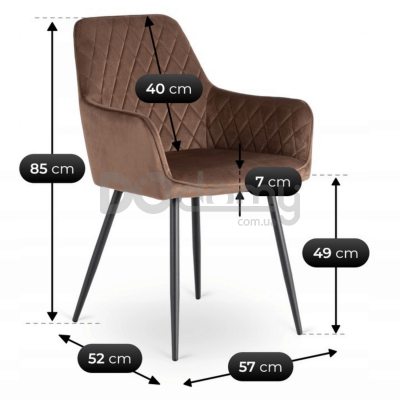 Крісло MEBEL ELITE BRESSO Коричневий, фото 3
