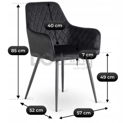 Крісло MEBEL ELITE BRESSO Чорний, фото 6