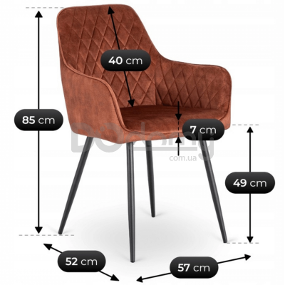 Крісло MEBEL ELITE BRESSO Кориця (Rudy), фото 3