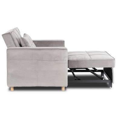 Крісло розкладне ELITE SOLOR велюр сірий, фото 6