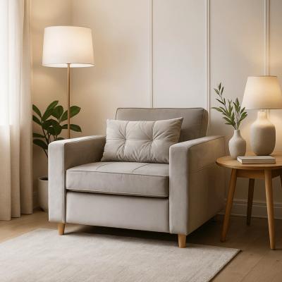 Крісло розкладне ELITE SOLOR велюр сірий, фото 7