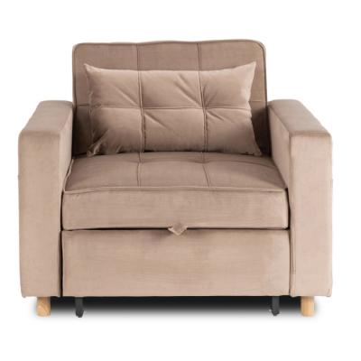 Крісло розкладне ELITE SOLOR велюр бежевий, фото 1