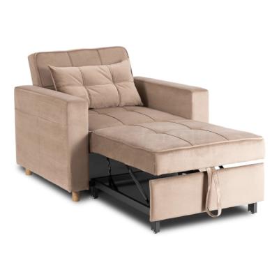 Крісло розкладне ELITE SOLOR велюр бежевий, фото 6