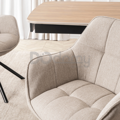 Крісло поворотне ELITE PEONY 2 Бежевий, фото 3