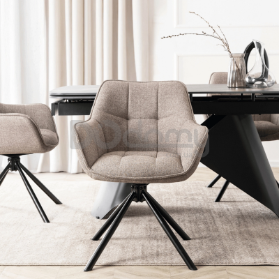 Крісло поворотне ELITE PEONY 2 Капучино, фото 2