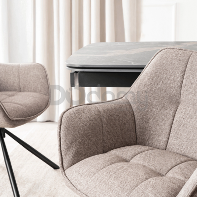 Крісло поворотне ELITE PEONY 2 Капучино, фото 3