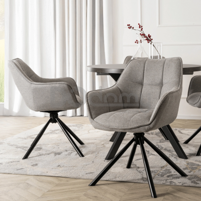 Крісло поворотне ELITE PEONY 2 Сірий, фото 1