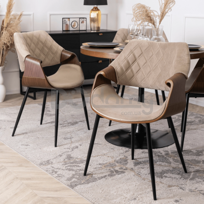 Стул MEBEL ELITE DAKOTA Velvet бежевый, фото 3