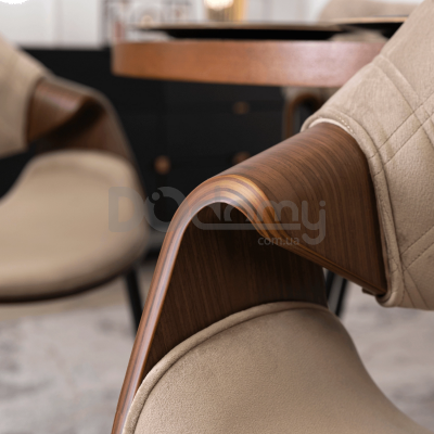 Стул MEBEL ELITE DAKOTA Velvet бежевый, фото 6