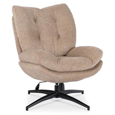 Поворотне крісло з підставкою для ніг ELITE FREMONT бежевий, фото 2