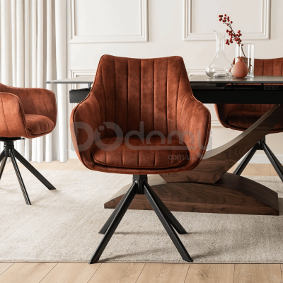 Поворотне крісло MEBEL ELITE MUMBAI 2 Кориця (Rude), фото 2