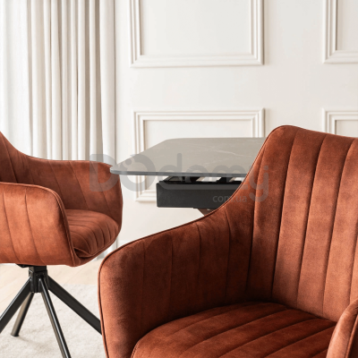 Поворотне крісло MEBEL ELITE MUMBAI 2 Кориця (Rude), фото 3