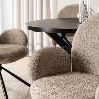 Крісло поворотне ELITE MUSSO Коричневе (Темний беж), фото 2