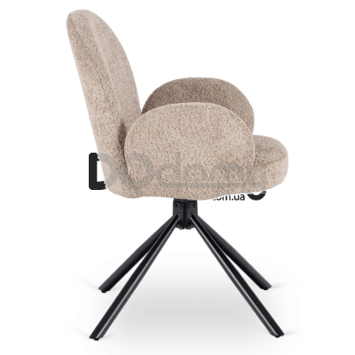 Крісло поворотне ELITE MUSSO Коричневе (Темний беж), фото 3