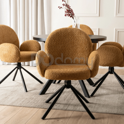 Крісло поворотне ELITE MUSSO Карі (Musztardowy), фото 2