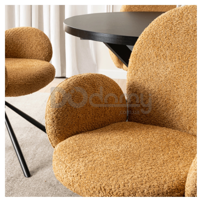 Крісло поворотне ELITE MUSSO Карі (Musztardowy), фото 3