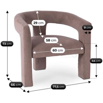 Крісло ELITE LILLE Бежевий, фото 3