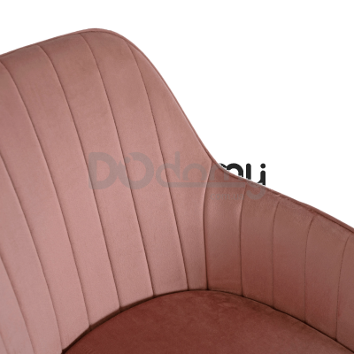 Офісне крісло MEBEL ELITE TOM Рожевий / Хром, фото 4