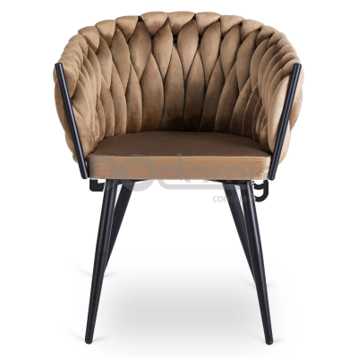 Крісло MEBEL ELITE ELENA Бежевий велюр, фото 2