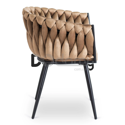 Крісло MEBEL ELITE ELENA Бежевий велюр, фото 3