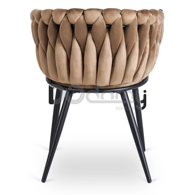 Крісло MEBEL ELITE ELENA Бежевий велюр, фото 4