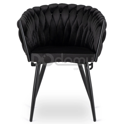 Крісло MEBEL ELITE ELENA Чорний велюр, фото 8