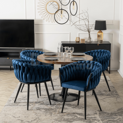 Крісло MEBEL ELITE ELENA Синій велюр, фото 1