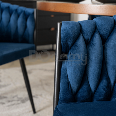 Крісло MEBEL ELITE ELENA Синій велюр, фото 4