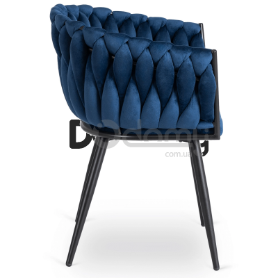 Крісло MEBEL ELITE ELENA Синій велюр, фото 5