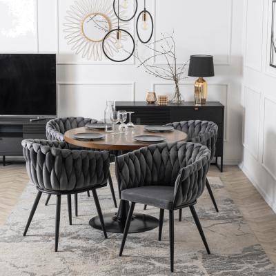 Крісло MEBEL ELITE ELENA Сірий велюр, фото 1