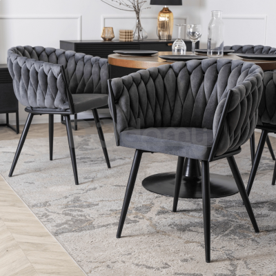 Крісло MEBEL ELITE ELENA Сірий велюр, фото 3