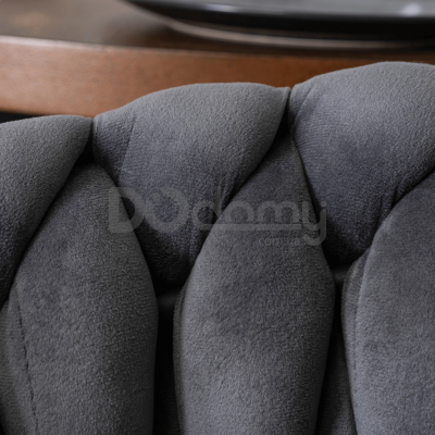 Крісло MEBEL ELITE ELENA Сірий велюр, фото 4