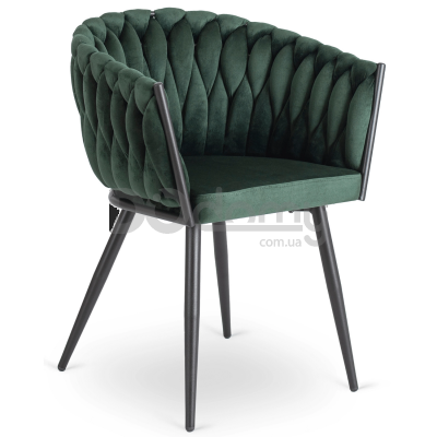 Крісло MEBEL ELITE ELENA Зелений велюр, фото 4