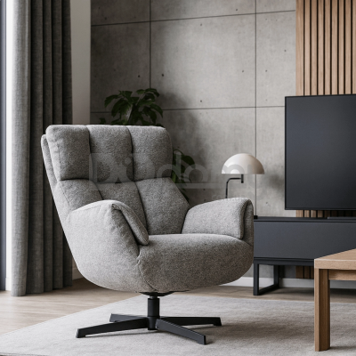 Поворотне крісло ELITE REAL сірий, фото 2