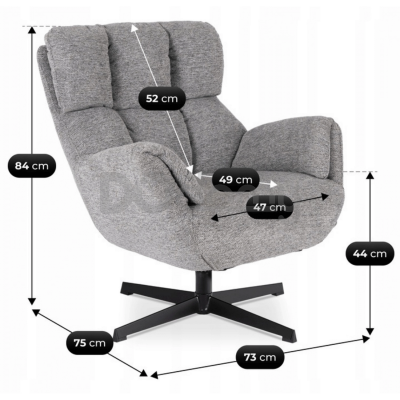 Поворотне крісло ELITE REAL сірий, фото 7