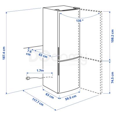 Холодильник MEDGÅNG 504.901.24 IKEA (ИКЕА МЕДГОНГ), фото 5