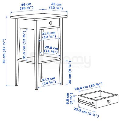 Тумба прикроватная HEMNES 202.004.56 IKEA (ИКЕА ХЕМНЭС), фото 5